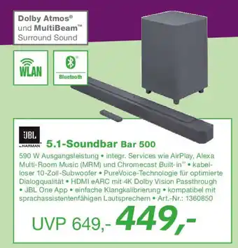 EP JBL 5.1-Soundbar Bar 500 Angebot