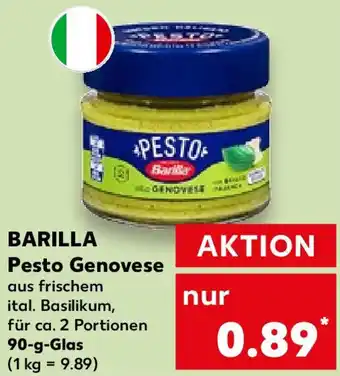 Kaufland BARILLA Pesto Genovese 90 g Glas Angebot