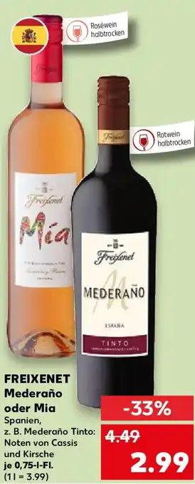 Kaufland FREIXENET Mederaño oder Mia 0,75 L-Fl. Angebot