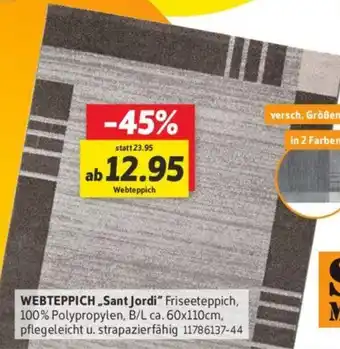 SCONTO WEBTEPPICH Sant Jordi Angebot