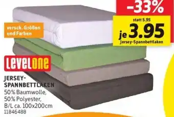 SCONTO LevelOne Jersey-Spannbettlaken Angebot