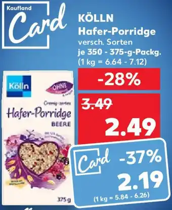 Kaufland KÖLLN Hafer-Porridge 350-375 g Packg. Angebot