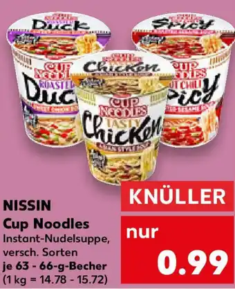 Kaufland NISSIN Cup Noodles 63-66 g Becher Angebot