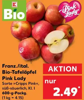 Kaufland Franz./ital. Bio-Tafeläpfel Pink Lady 600 g Packg. Angebot