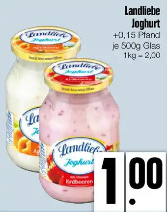 Edeka Xpress Landliebe Joghurt 500 g Glas Angebot