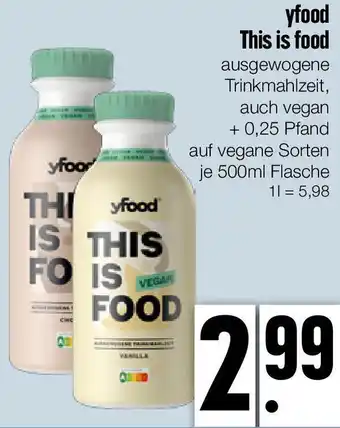 Edeka Xpress yfood This is food 500 ml Flasche Angebot