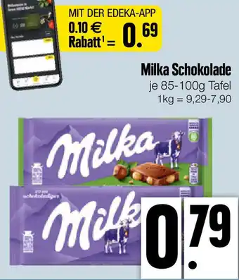 Edeka Xpress Milka Schokolade 85-100g Tafel Angebot