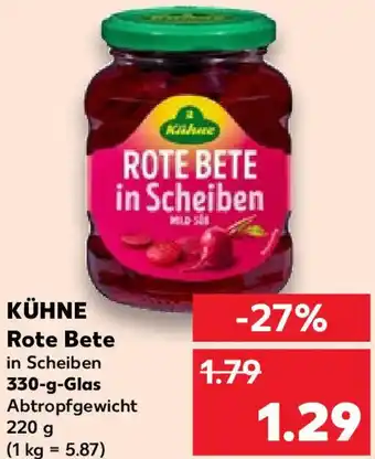 Kaufland KÜHNE Rote Bete 330 g Glas Angebot