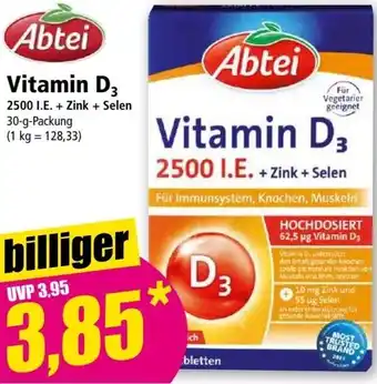 Norma Abtei Vitamin D3, 30 g Packung Angebot