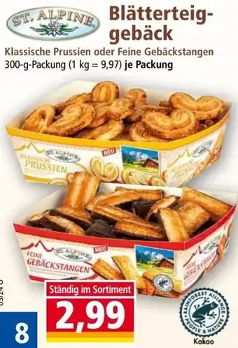 Norma ST. ALPINE Blätterteiggebäck 300 g Packung Angebot