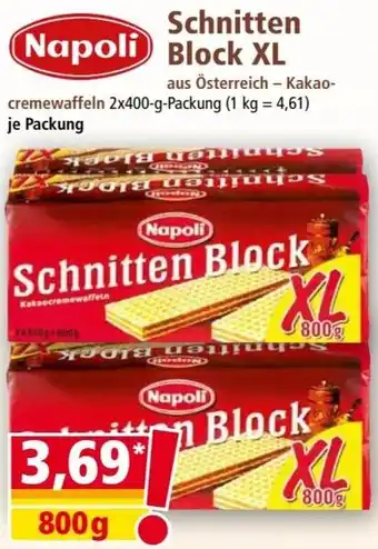 Norma Napoli Schnitten Block XL 2x400 g Packung Angebot