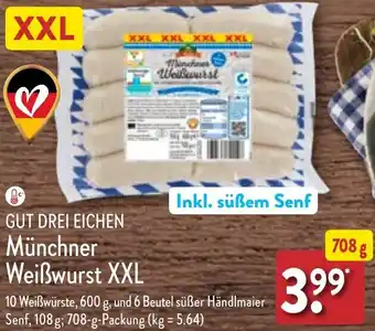 Aldi Nord GUT DREI EICHEN Münchner Weißwurst XXL 708 g Angebot