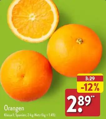 Aldi Nord Orangen 2 kg Netz Angebot