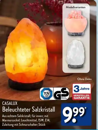 Aldi Nord CASALUX Beleuchteter Salzkristall Angebot