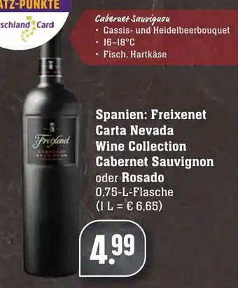 Edeka Neukauf Freixenet Carta Nevada Wine Collection Cabernet Sauvignon oder Rosado 0,75L Angebot