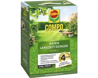 Hornbach Rasen-langzeit-dünger perfect 6 kg 240 m² Angebot