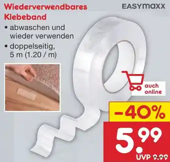 Netto Marken-Discount EASYmaxx Wiederverwendbares Klebeband Angebot