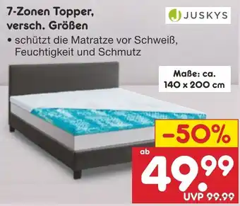 Netto Marken-Discount JUSKYS 7-Zonen Topper, versch. Größen Angebot