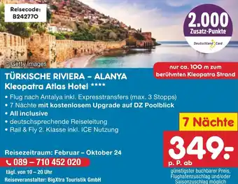 Netto Marken-Discount TÜRKISCHE RIVIERA - ALANYA Kleopatra Atlas Hotel Angebot