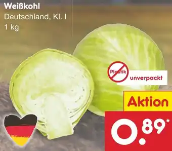 Netto Marken-Discount Weißkohl 1 kg Angebot