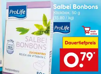 Netto Marken-Discount ProLife Salbei Bonbons 50 g Angebot