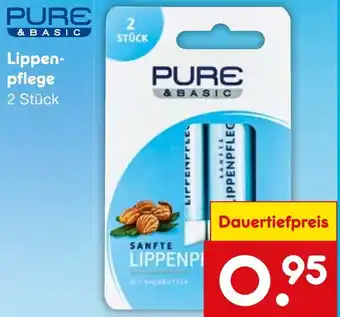 Netto Marken-Discount PURE & BASIC Lippenpflege 2 Stück Angebot