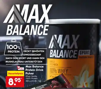 Netto Marken-Discount Max Balance Protein Drink Pulver 360 g Angebot