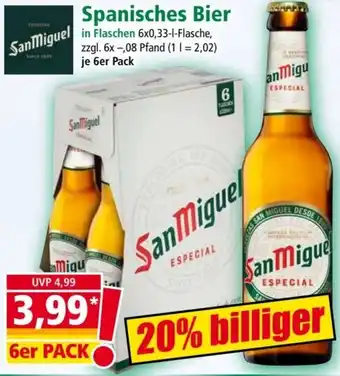 Norma San Miguel Spanisches Bier 6x0,33 L Flasche Angebot