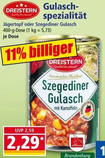 Norma DREISTERN Gulaschspezialität 400 g Dose Angebot