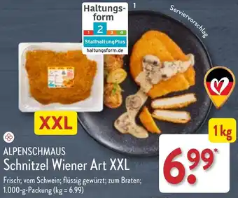 Aldi Nord ALPENSCHMAUS Schnitzel Wiener Art XXL 1 kg Angebot