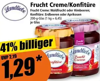 Norma Landliebe Frucht Creme/Konfitüre 200 g Glas Angebot