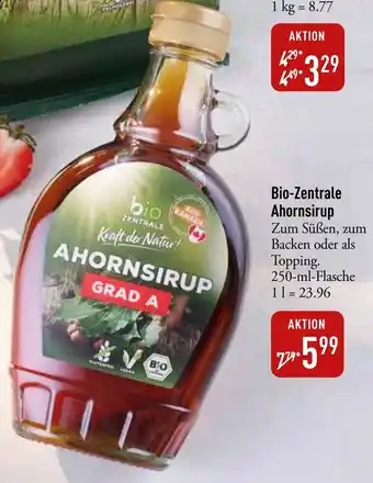 Galeria Markthalle Bio-Zentrale Ahornsirup 250 ml Flasche Angebot