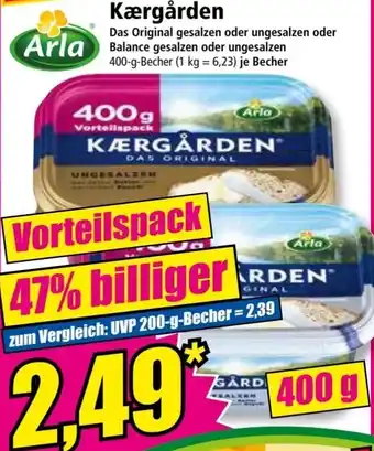 Norma Arla Kærgården 400 g Becher Angebot