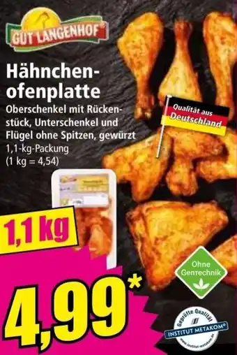 Norma GUT LANGENHOF Hähnchenofenplatte 1,1 kg Packung Angebot