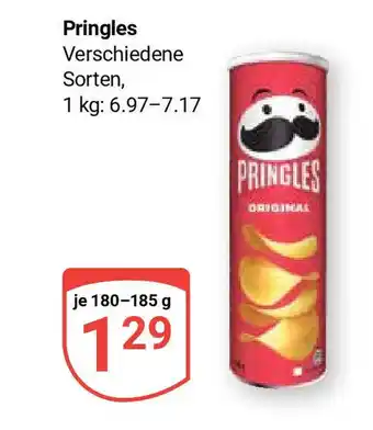 Globus Pringles Verschiedene Sorten, je 180-185 g Angebot