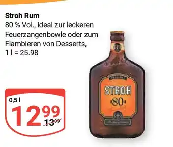 Globus Stroh Rum 80 % Vol., je 0,5 L Angebot