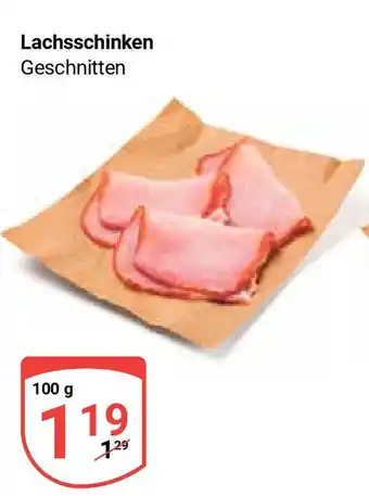 Globus Lachsschinken Geschnitten je 100 g Angebot