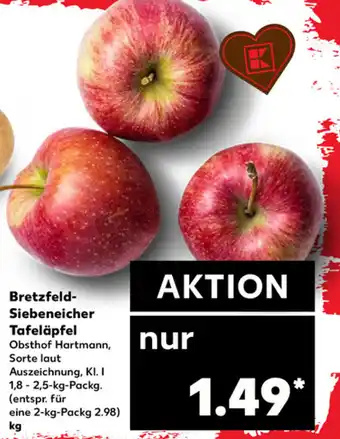 Kaufland Bretzfeld Siebeneicher Tafeläpfel Angebot