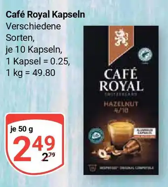 Globus Café Royal Kapseln Verschiedene Sorten, je 50 g Angebot