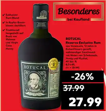 Kaufland Botucal Reserva Exclusiva Rum 0,7L Angebot