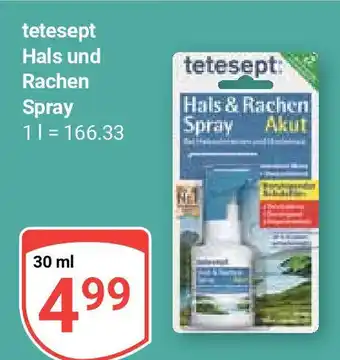 Globus tetesept Hals & Rachen Spray Akut 30ml Angebot