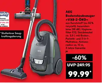 Kaufland AEG Bodenstaubsauger VX8-2-öko Angebot