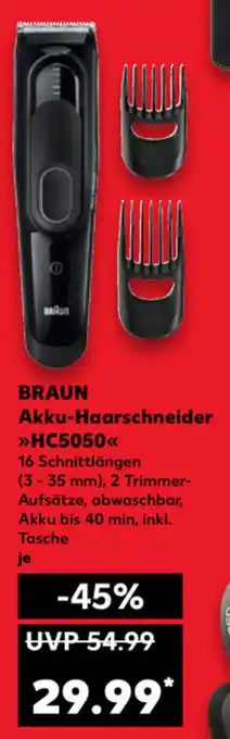 Kaufland Braun Akku Haarschneider HC5050 Angebot