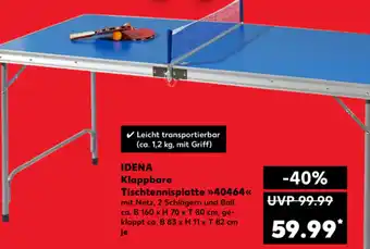 Kaufland Idena Klappbare Tischtennisplatte 40464 Angebot