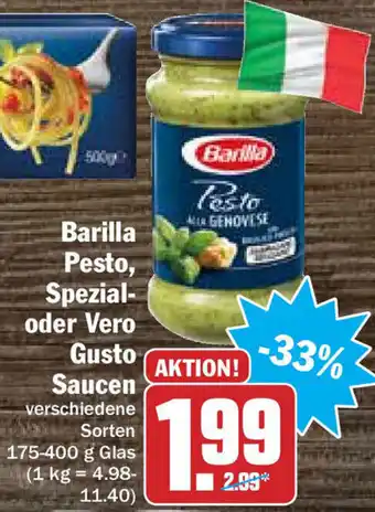 HIT Ullrich Barilla Pesto, Spezial oder Vero Gusto Saucen 175-400g Angebot