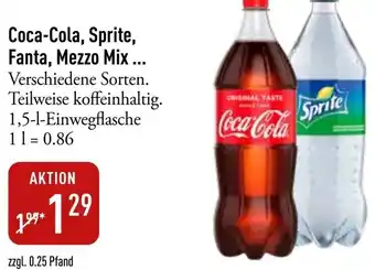 Galeria Markthalle Coca-Cola, Sprite, Fanta, Mezzo Mix 1,5 L Angebot