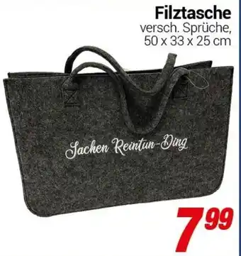CENTERSHOP Filztasche Angebot