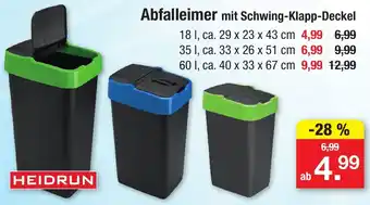 Zimmermann HEIDRUN Abfalleimer mit Schwing-Klapp Deckel Angebot