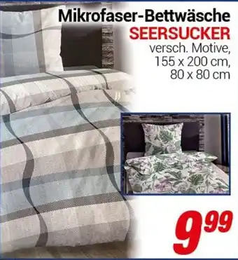 CENTERSHOP Mikrofaser-Bettwäsche SEERSUCKER Angebot
