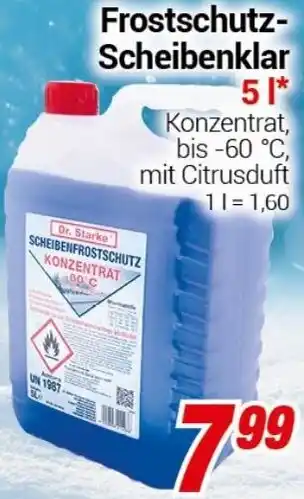 CENTERSHOP Dr. Starke Frostschutz-Scheibenklar 5 L Angebot